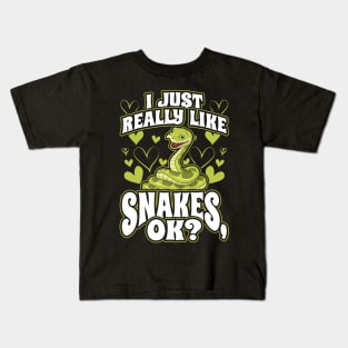 I Just Really Like Snakes OK Kids T-Shirt